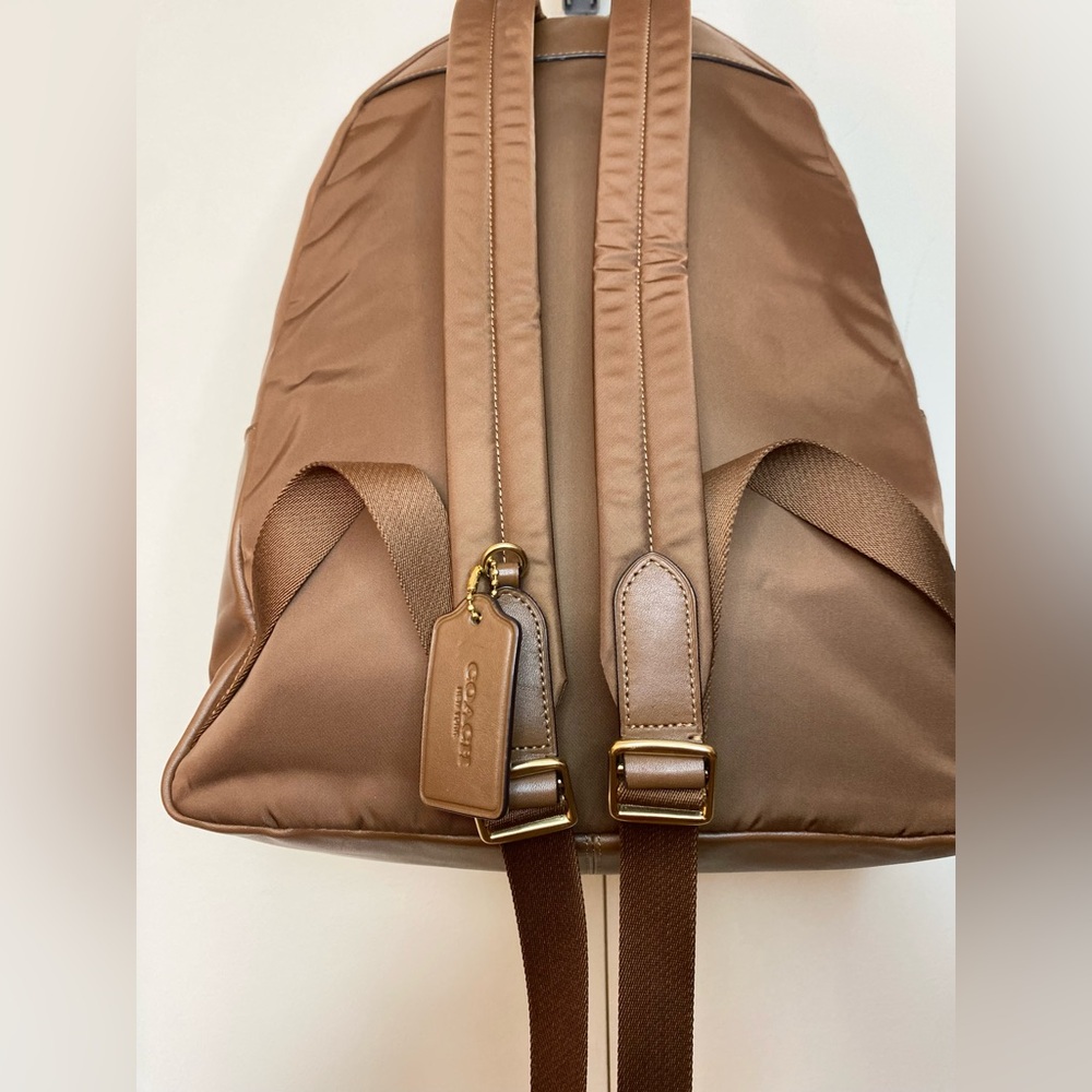 Coach Charlie Signature Brown/Tan Backpack Coated Canvas, Leather & Nylon Unisex - Picture 8 of 12